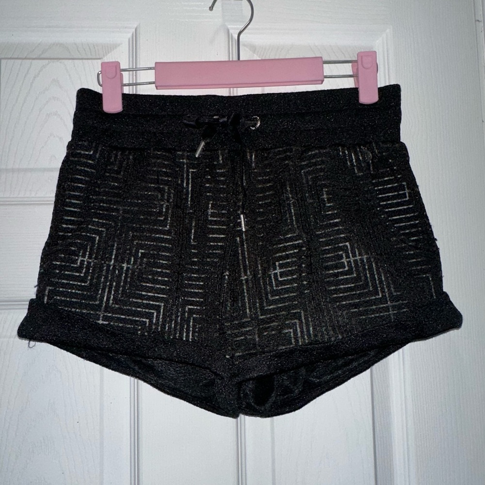Black Women's Patterned Athletic Shorts